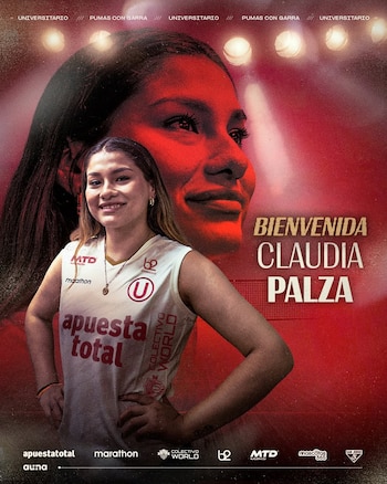 Claudia Palza está incluída nas fileiras do Universitario. Crédito: Universidade X.