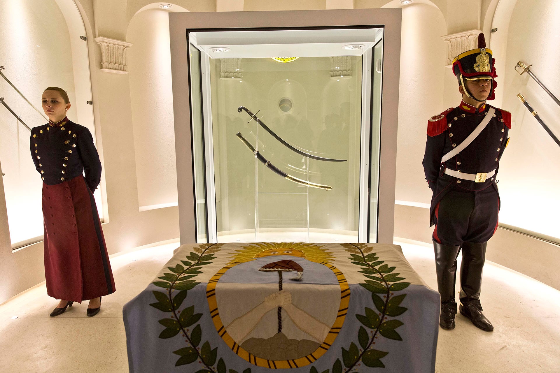 Desde el 24 de mayo de 2015 el sable se expone en el Museo Histórico Nacional (Romina Santarelli/Ministerio de Cultura de la Nación)