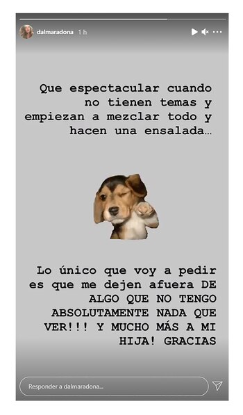 El posteo de Dalma desmintiendo