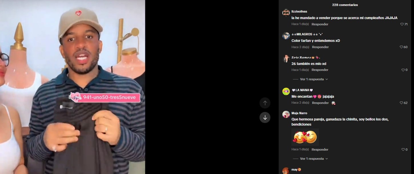 Xiomy Kanashiro bromea con sus ventas por el cumpleaños de Farfán y él responde: “Mucha galaxia”. Captura: Tiktok.
