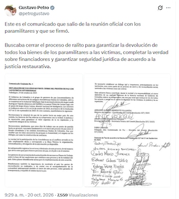 El expresidente de la República desmintió las presuntas alianzas para desestabilizar a Álvaro Uribe Vélez, Germán Vargas Lleras y el presidente Abelardo de la Espriella en plena contienda electoral - crédito @petrogustavo/X