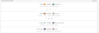 Partidos, horario y dónde ver los partidos del 21 de junio en Colombia, mientras en el país se elige presidente - crédito FIFA