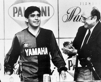 Diego Armando Maradona en Newell`s Old Boys de Rosario, en lo que significó su regreso al fútbol argentino, en 1993