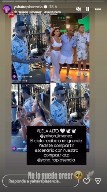 Murió Yeison Jiménez: Yahaira Plasencia,