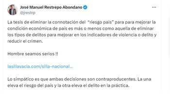 José Manuel Restrepo, exministro de