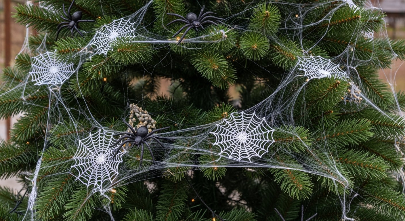 Los árboles de Navidad decorados con telarañas en Ucrania simbolizan prosperidad y buena suerte para el año nuevo, según el folclore local - (Imagen Ilustrativa Infobae)