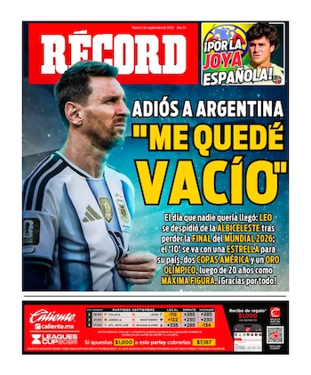 Tapas Messi retiro selección
