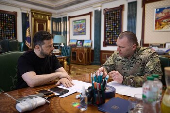 El presidente de Ucrania, Volodímir