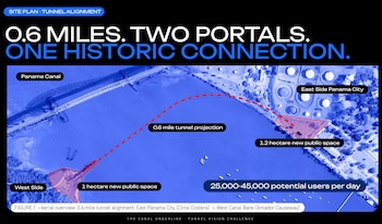 El proyecto panameño fue clasificado como túnel peatonal dentro de la convocatoria internacional de The Boring Company. Tomado de X