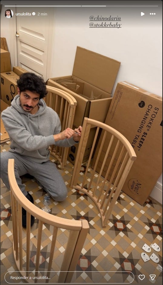 Chino Darín y Úrsula Corberó mostraron como se preparan para la llegada de su primer hijo juntos (Instagram)