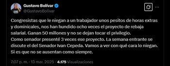 Gustavo Bolívar criticó a los