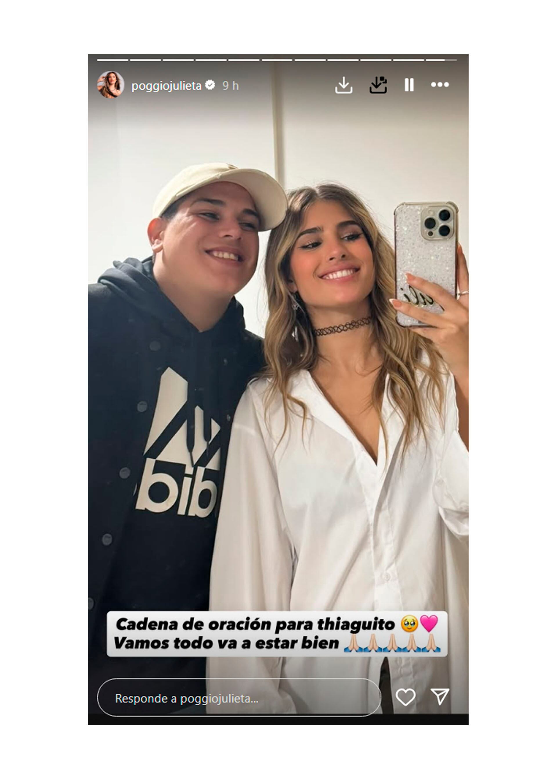 Juli Poggio, gran amiga de Thiago