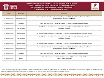 Como cada semana, los mexiquenses tendrán la oportunidad de tramitar la licencia de conducir de forma más rápida en las distintas unidades móviles (Semov Edomex)