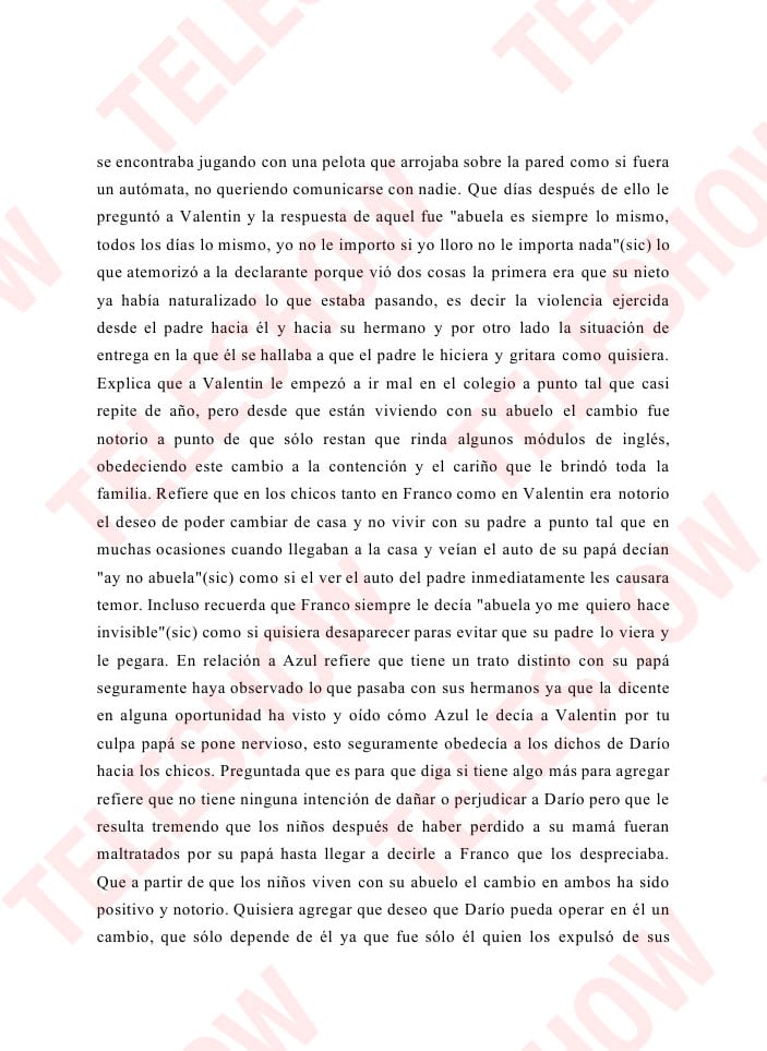 El testimonio judicial de Cris Morena
