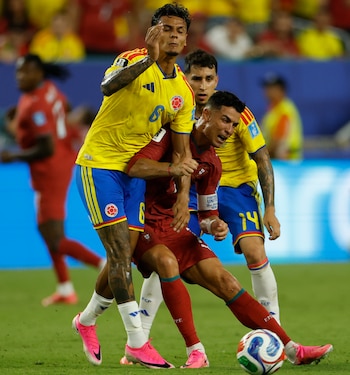 Richard Ríos, catalogado como uno de los jugadores más churros de la Selección - crédito Alberto Estevez/EFE