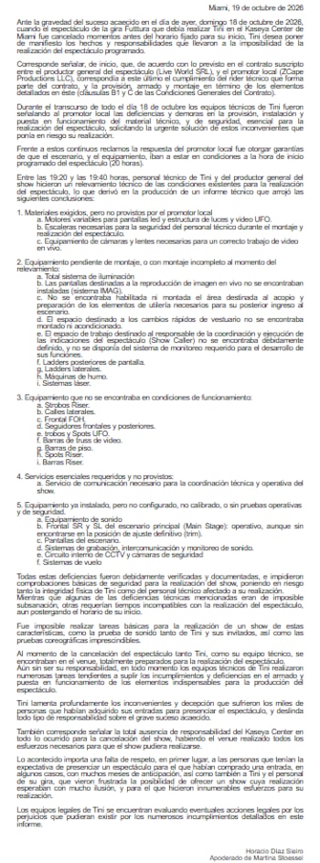 El relevamiento técnico constató la ausencia de motores para las pantallas led y la falta de instalación del sistema de iluminación
