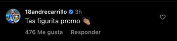 André Carrillo comentó la publicación