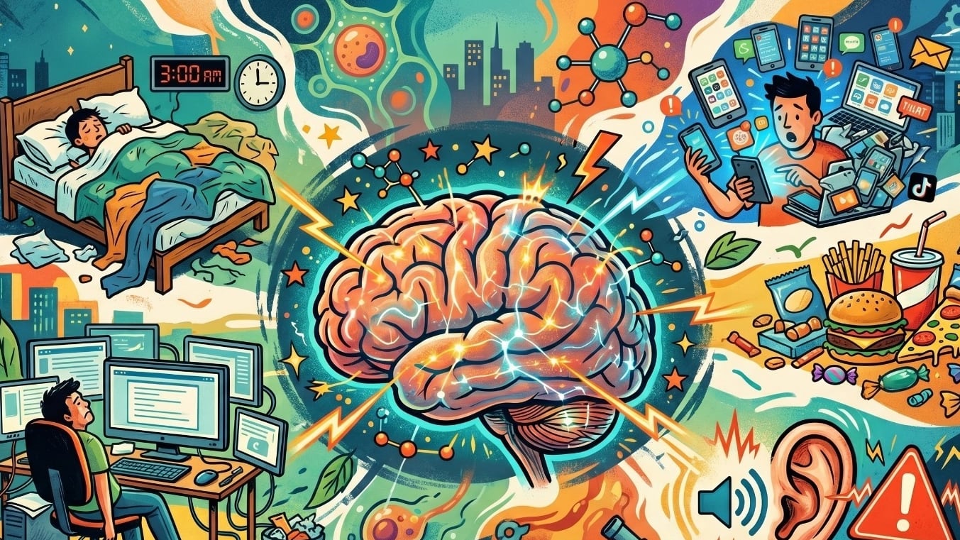 Expertos en neurología advierten que cinco hábitos diarios pueden acelerar el deterioro cerebral y afectar la salud mental a largo plazo (Imagen Ilustrativa Infobae)