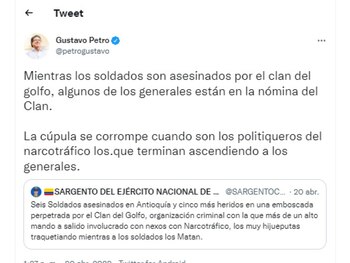 Gustavo Petro en Twitter