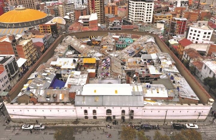 Cárcel San Pedro. (Foto: Ministerio de Salud y Deporte de Bolivia)