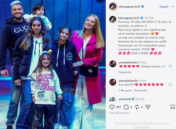 Eliana Guercio, Chiquito Romero y sus hijos