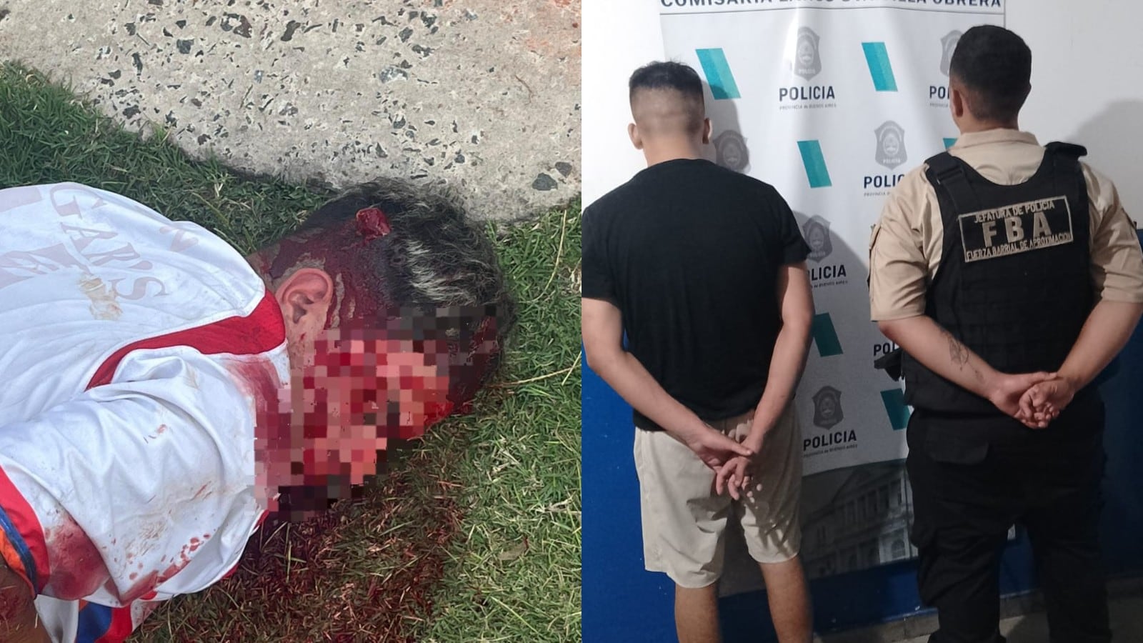 Uno de los sospechosos recibió un disparo en la cabeza y fue derivado al hospital bajo custodia policial