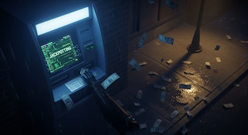 La pantalla de un cajero