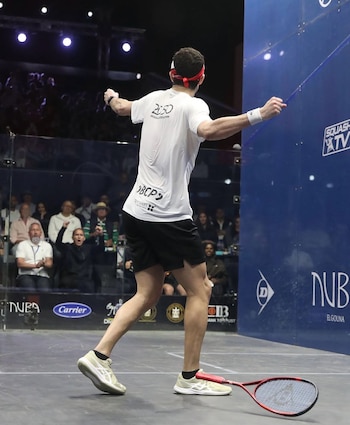 Celebración de Diego Elías tras victoria ante Mostafa Asal.