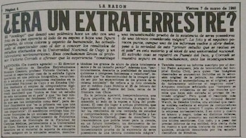 El título del diario La