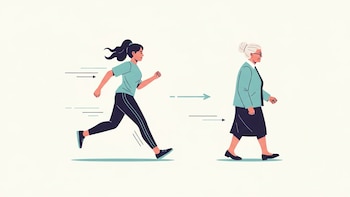 ¿Por qué caminar se vuelve más lento con el paso de los años? Un estudio encontró pistas
