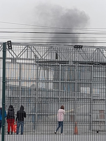 Reportaron quema de colchones dentro