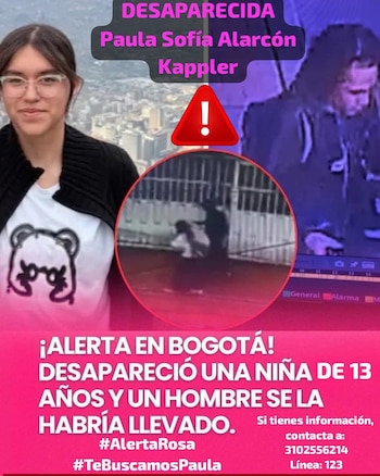 Videos de seguridad revisados por la familia muestran a un hombre cerca de la vivienda de Paula Sofía Alarcón Kappler antes de su salida - crédito @MAYORGAMAURICIO / X