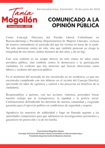 Comunicado de la concejala de