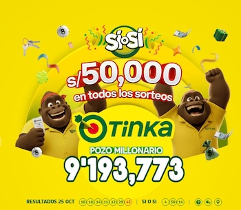 La Tinka: estos son los resultados del 25 de octubre y los ganadores de los premios. Captura: La Tinka.