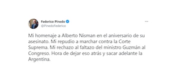 Tuit del ex presidente del