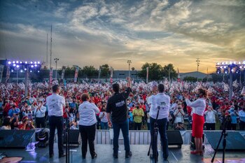 El candidato del PRI congregó