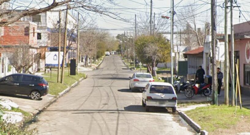 La cuadra de Parque Barón en la que ocurrió el crimen. Queda a metros del Camino Negro