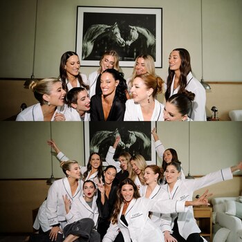 Oriana, junto a su grupo