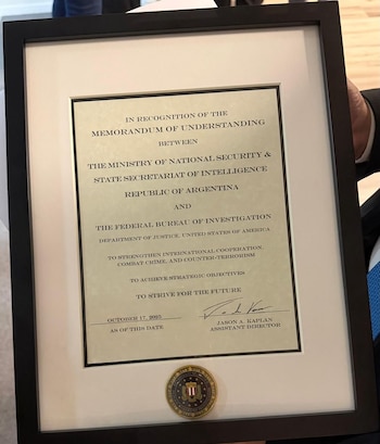 El reconocimiento de los EEUU a la Argentina por la creación del Centro Antiterrorista