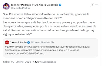 Jennifer Pedraza planteó dudas sobre