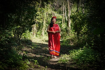 Naty Valdez, líder guaraní de Yariguarenda, Salta