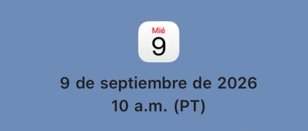 Apple anunció que su Apple Event se llevará a cabo a las 10:00 horas de California el 9 de setiembre. (Apple)