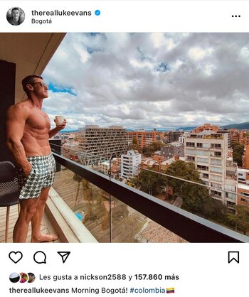 Tomada de Instagram @thereallukeevans