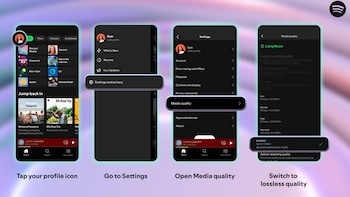 Activa la función Lossless. (Spotify)