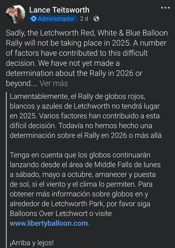 Los organizadores anunciaron la cancelación