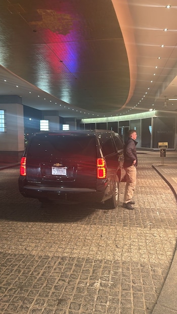 El presidente llegó al hotel