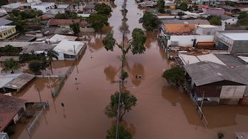 Un drone muestra las inundaciones