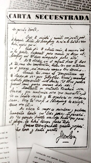 Una de las cartas que