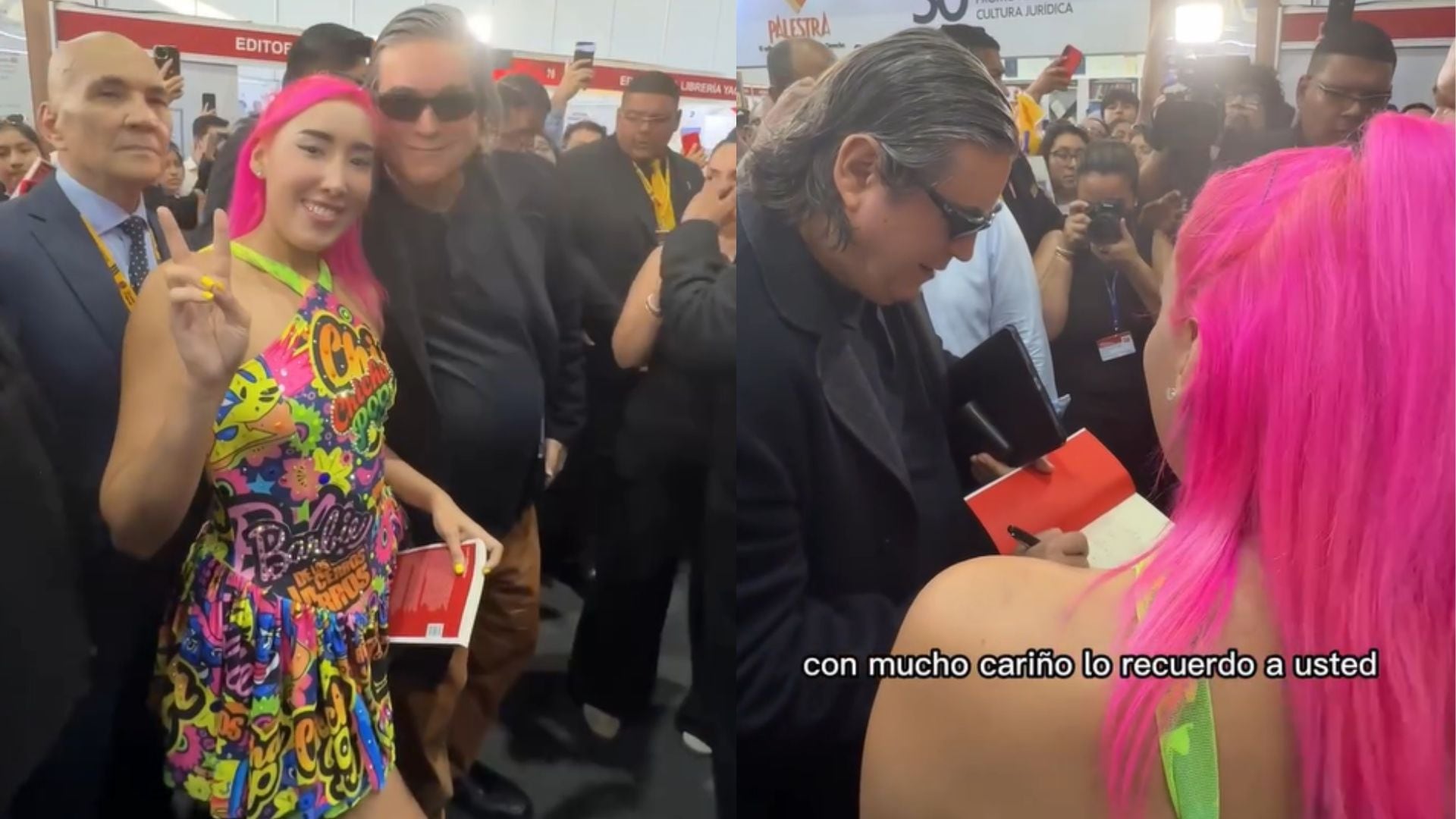 Jaime Bayly protagoniza un emotivo encuentro con Cint G., hija de Tongo, en la Feria Internacional del Libro de Lima
