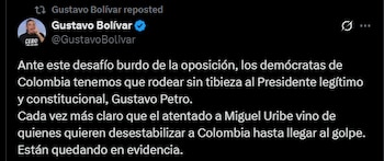 Bolívar calificó el atentado como